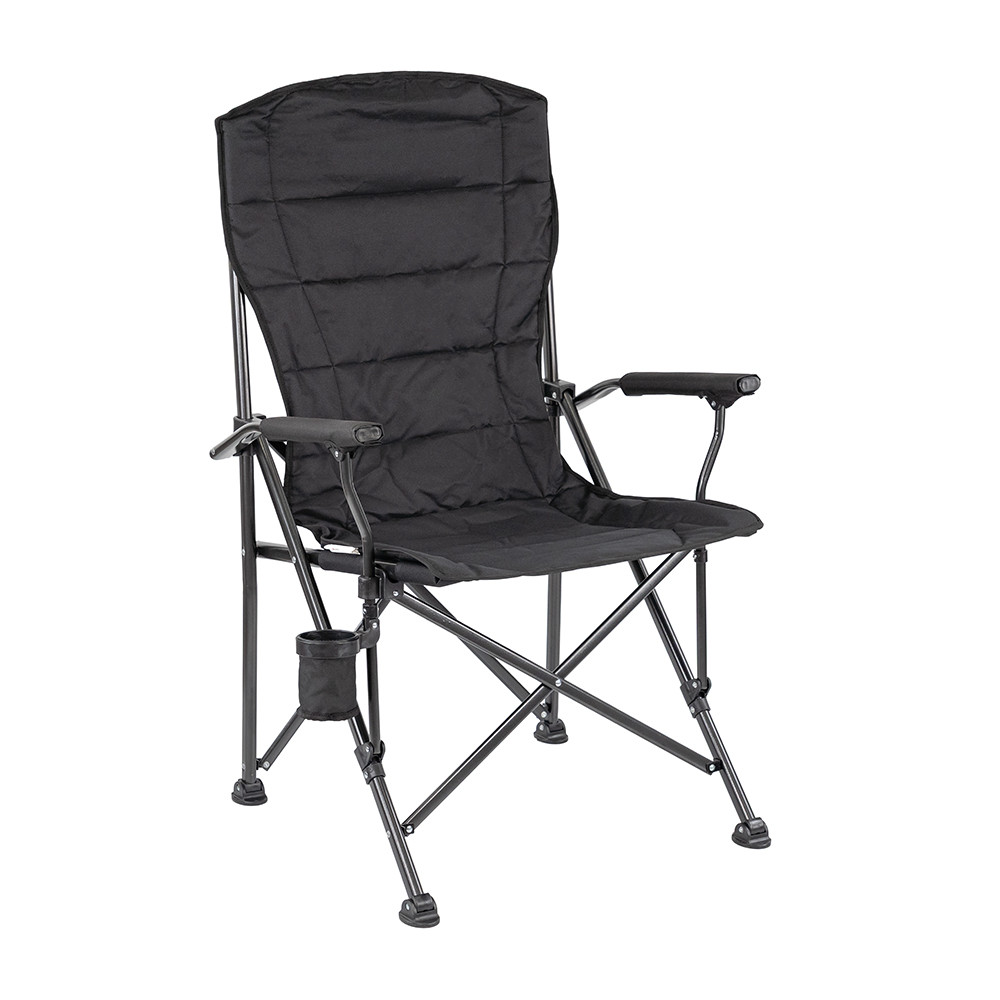 Scaun de pescuit, pat - Leziter Leziter XL scaun de pescuit cu braț și suport pentru pahare negre