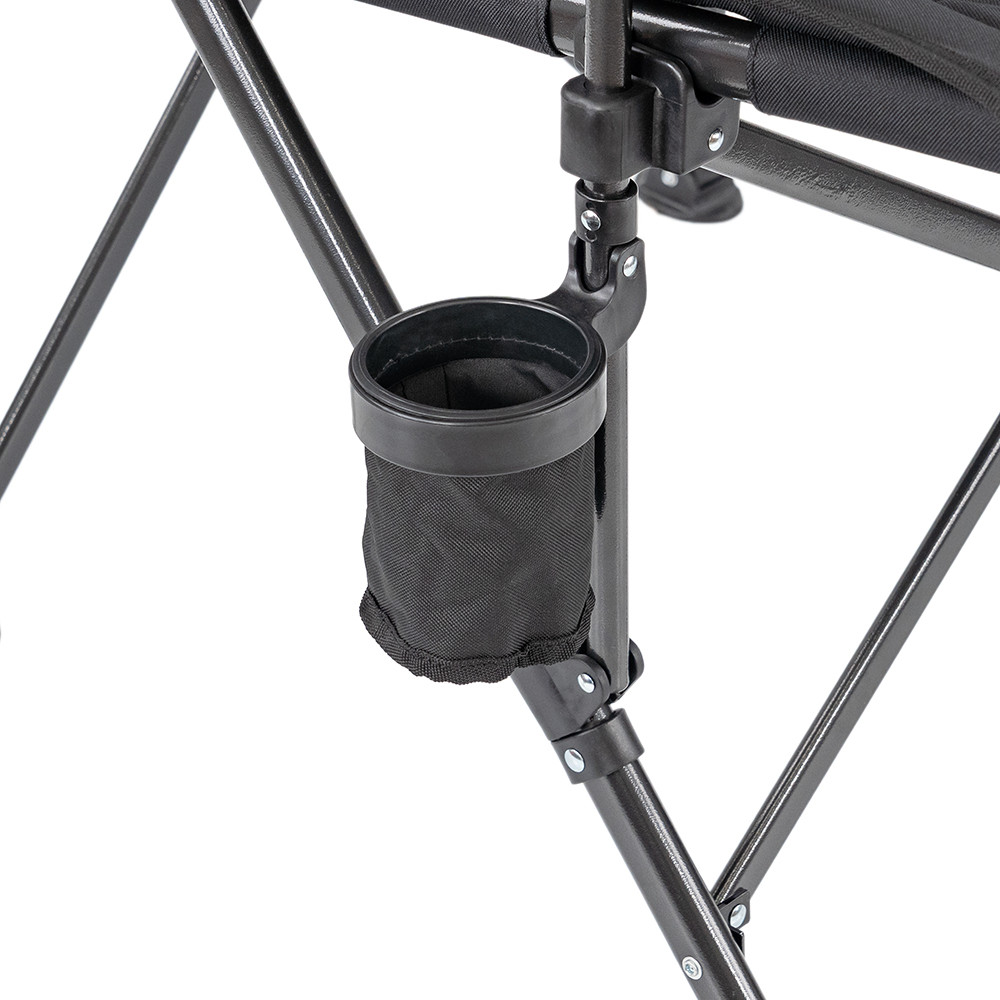 Leziter Leziter XL scaun de pescuit cu braț și suport pentru pahare negre [5]