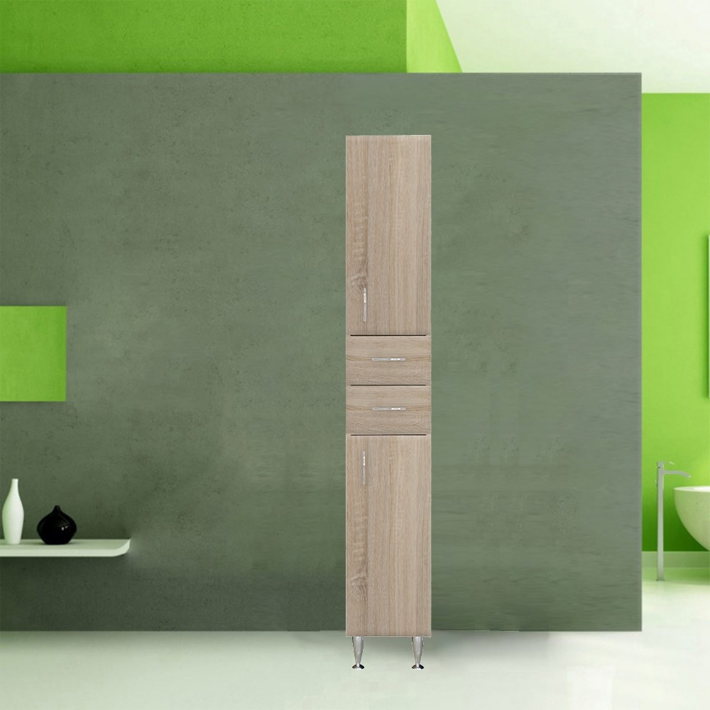 Leziter Dulap înalt Bianca Plus 30 cu 2 uși, 2 sertare, culoare stejar sonoma, dreapta [2]