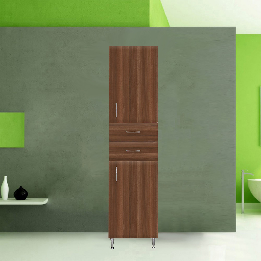 Leziter Dulap înalt Bianca Plus 45 cu 2 uși, 2 sertare, culoare Aida nuc, dreapta [2]