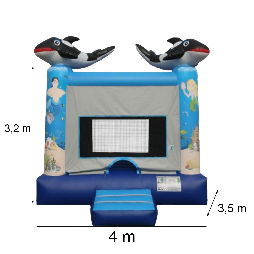 Leziter Castel gonflabil cu delfini 4x3,5x3,2m [1]