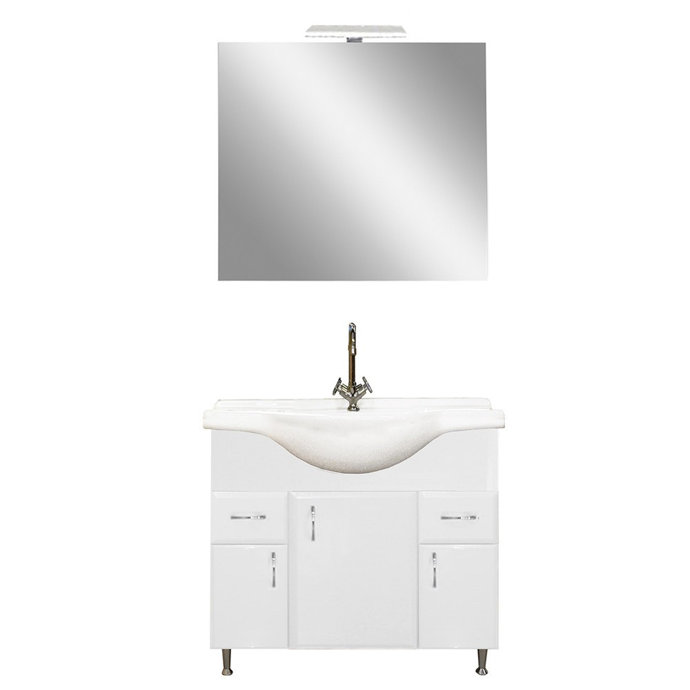 Baie - Leziter Set mobilier baie Bianca Prime 85 completă