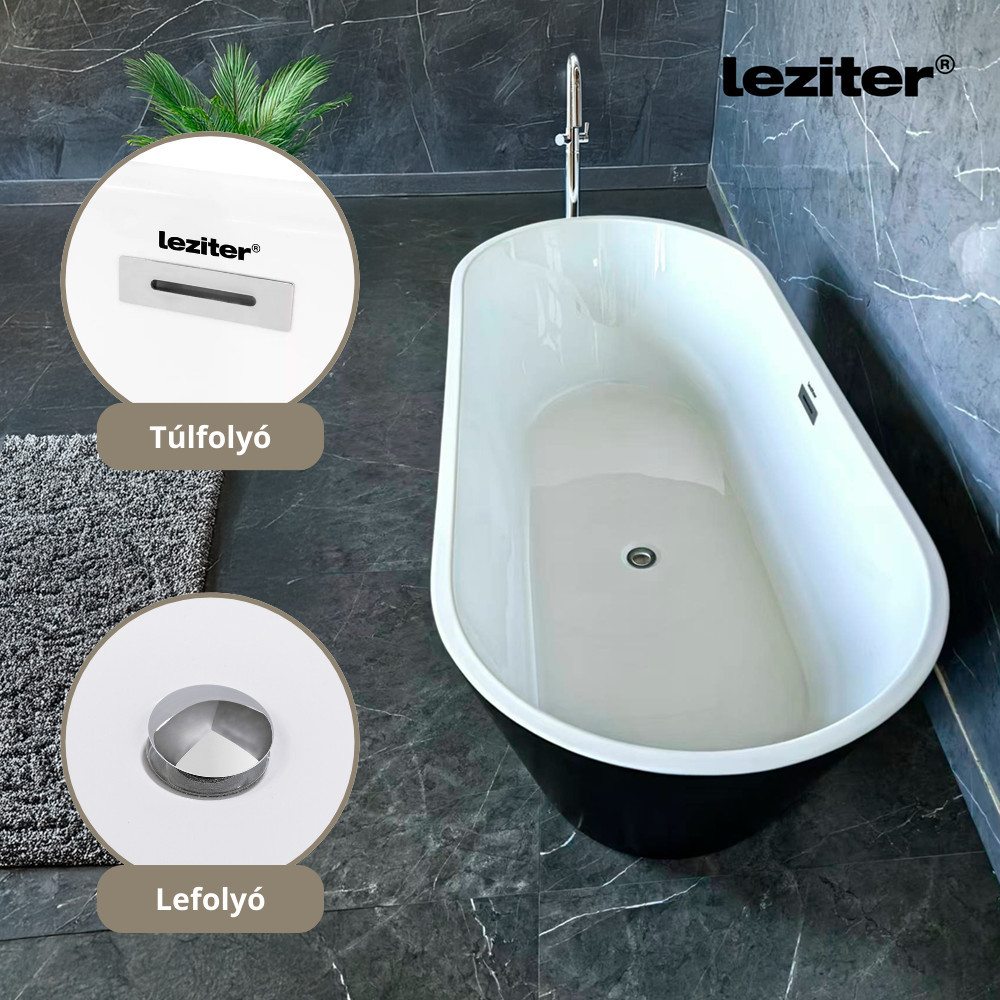 Leziter Cadă de baie independentă Noa neagră [4]