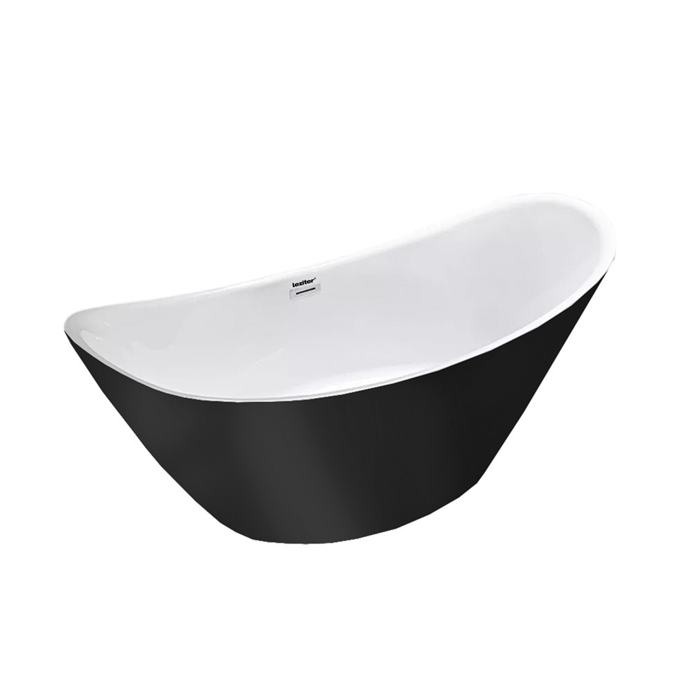 Cadă - Leziter Cadă de baie independentă Flow neagră