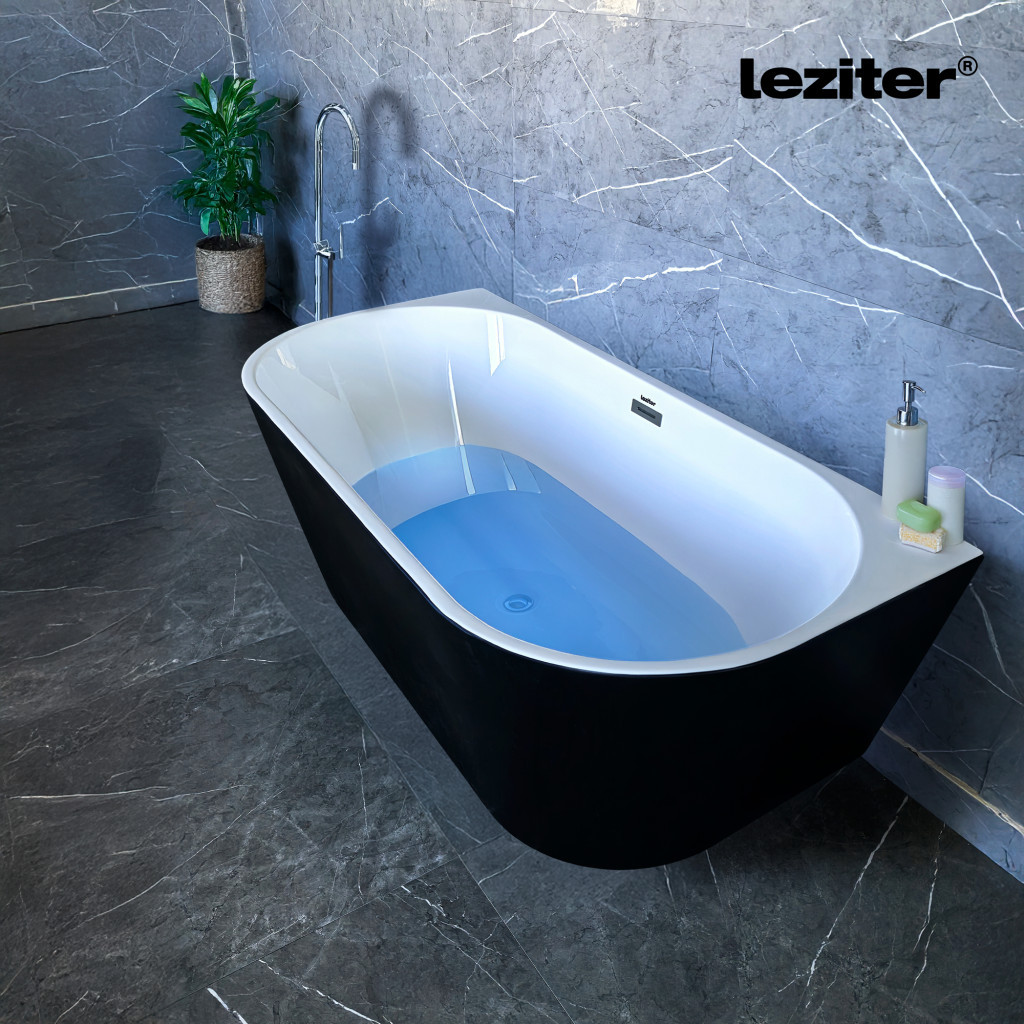 Leziter Cadă de baie independentă Still neagră [1]