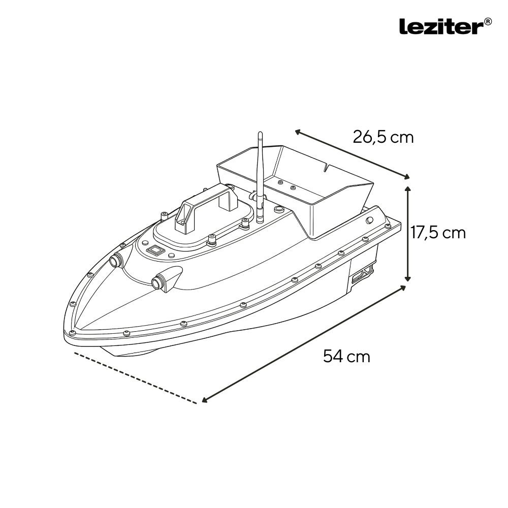 Leziter C12 GPS hrănire barca cu rucsac negru [2]