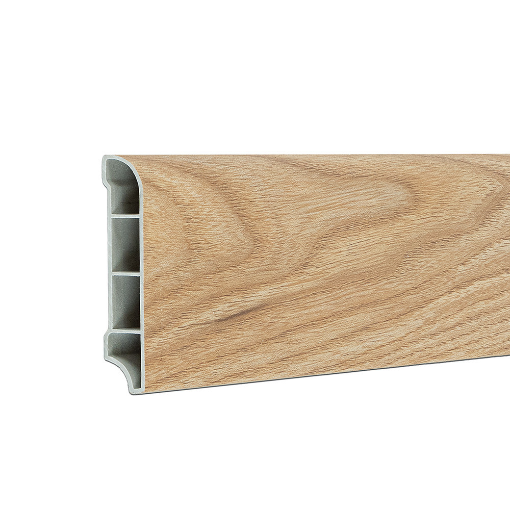 Pardoseli și placări pereți - Leziter Cant de podea din vinil SPC, stejar Campo, 2400x60x12 mm