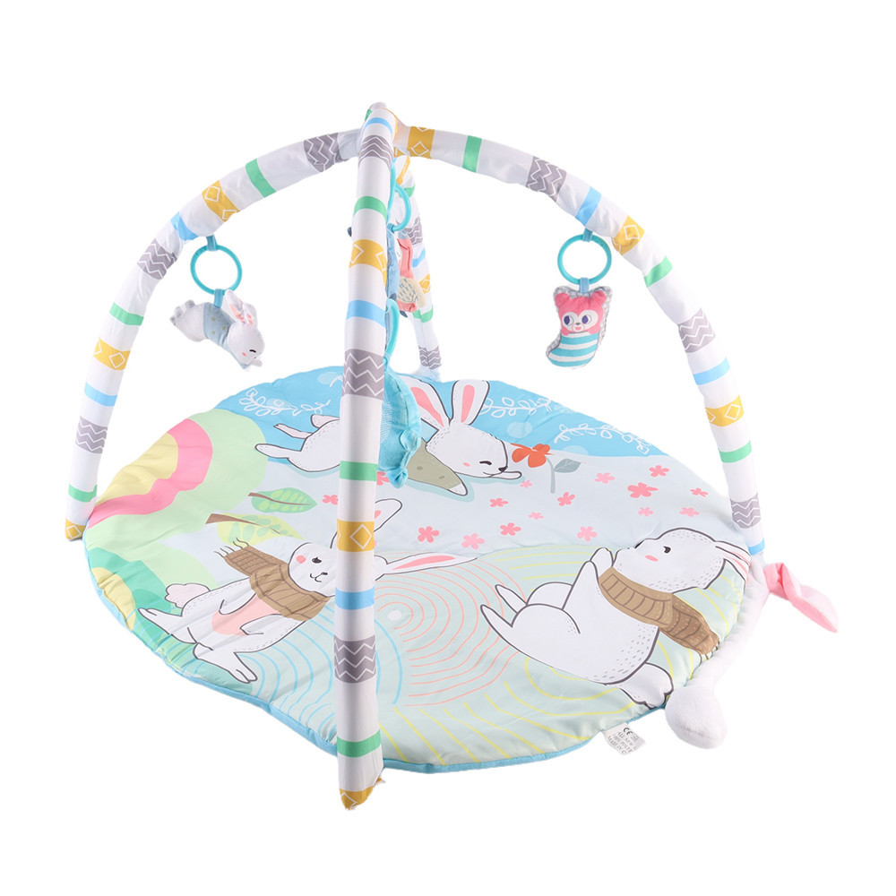 Jucării pentru copii și bebeluși - Leziter Covor de joacă cu pod de joacă, urechi în mișcare