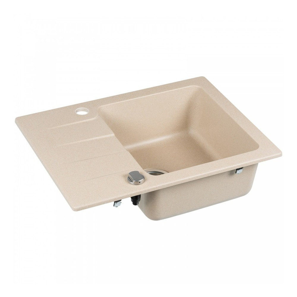 Kerra Chiuvetă din granit Coast 25 cu o cuvă, tip picurare, bej [1]