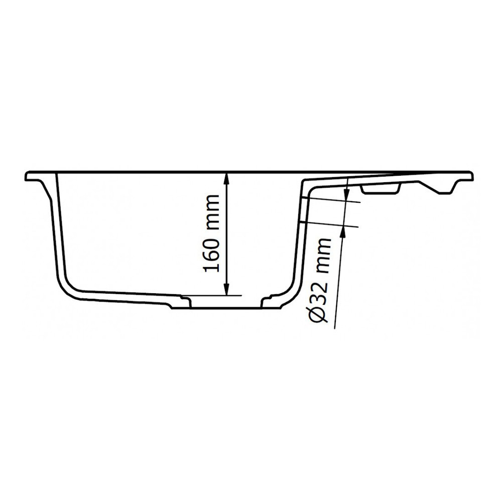 Kerra Chiuvetă din granit Coast 25 cu o cuvă, tip picurare, neagră [2]