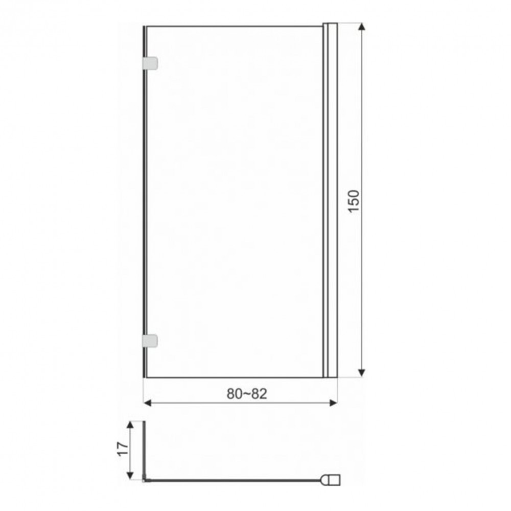 Kerra Paravan de baie Cristal 80x150 cm [2]