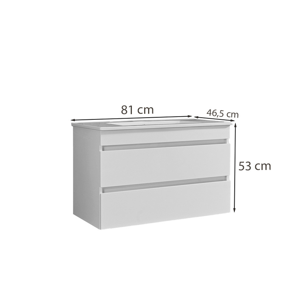 Leziter Dulap inferior Cube 80 cu lavoar [2]