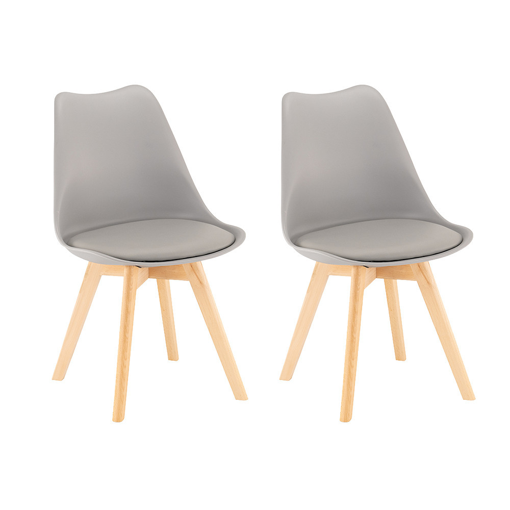 Scaun masă - Leziter Scaun de masă Silla gri, 2 buc.