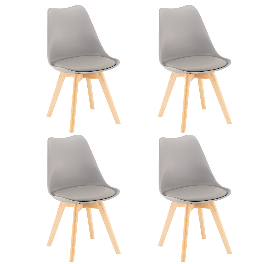 Scaun masă - Leziter Scaun de masă Silla gri, 4 buc.