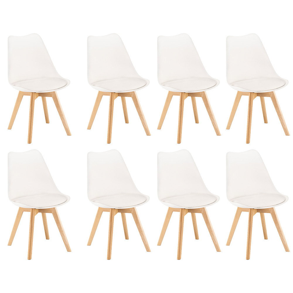 Mobilier - Leziter Scaun de masă Silla 8 bucăți în alb