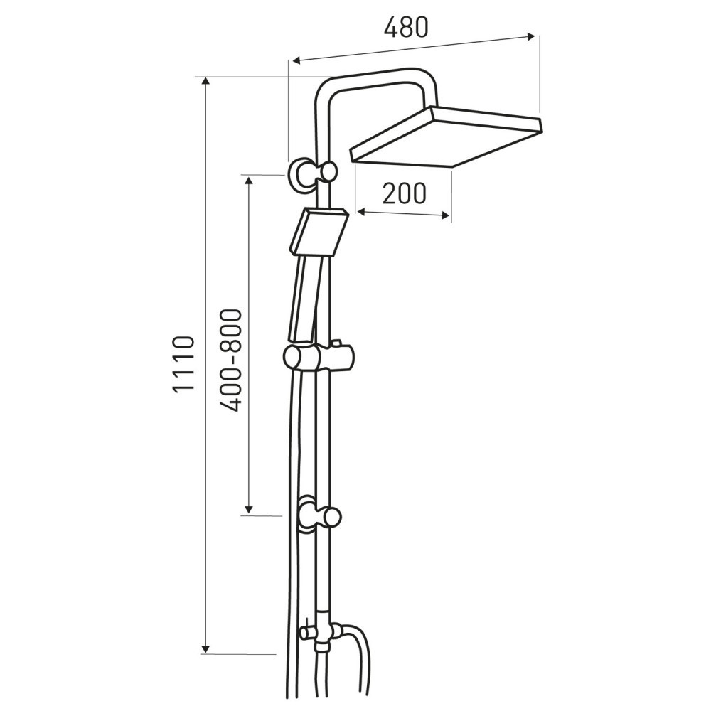 Logé Set de duș Denis 63 negru și auriu [1]