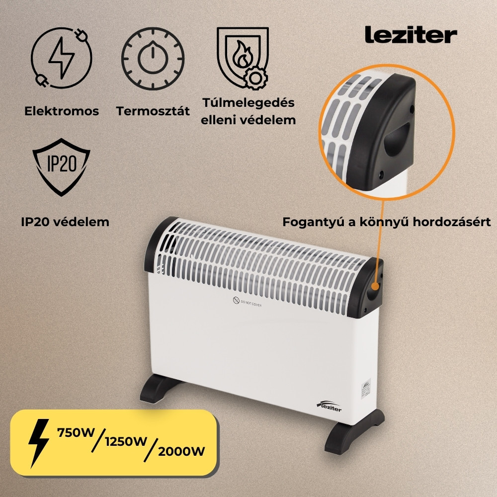 Leziter Încălzitor electric Kolumbo 750W / 1250W / 2000W [4]