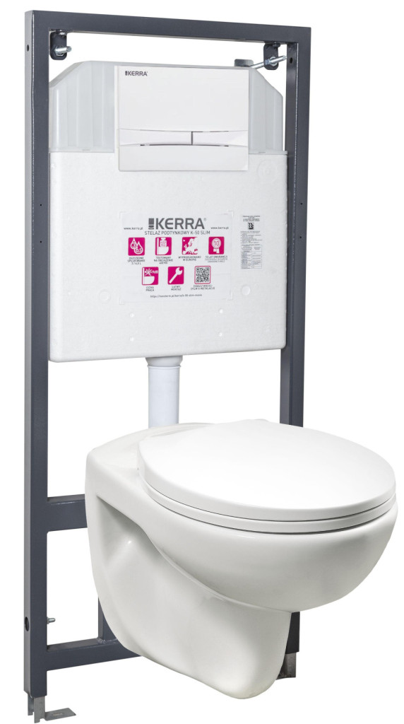 Rezervor toaletă perete - Kerra Set rezervor WC suspendat Doris Adriatic WH