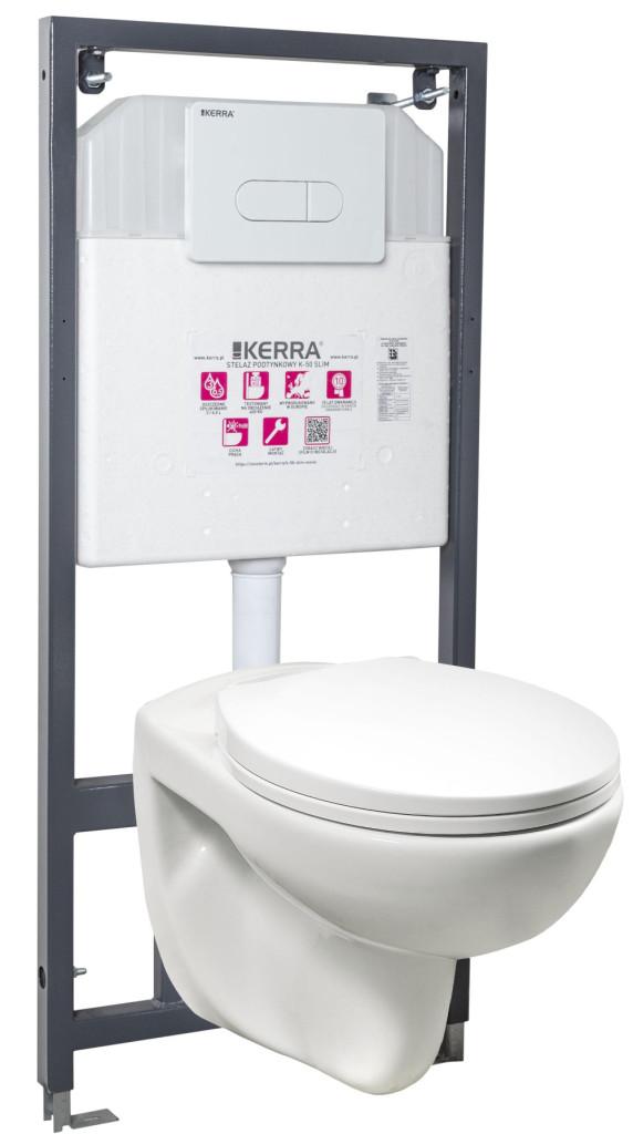Rezervor toaletă - Kerra Set rezervor WC montat pe perete Doris Pacific WH
