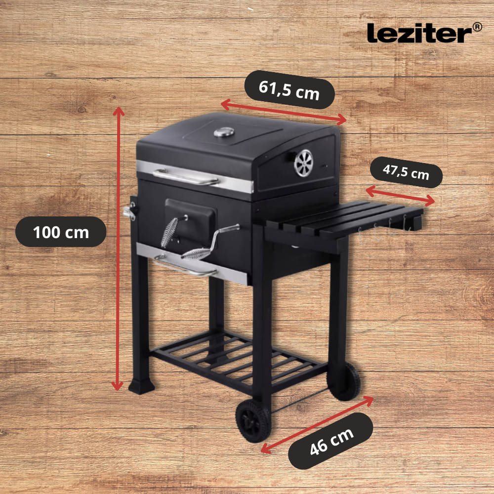 Leziter Grătar de grădină multifuncțional cu cărbune [2]
