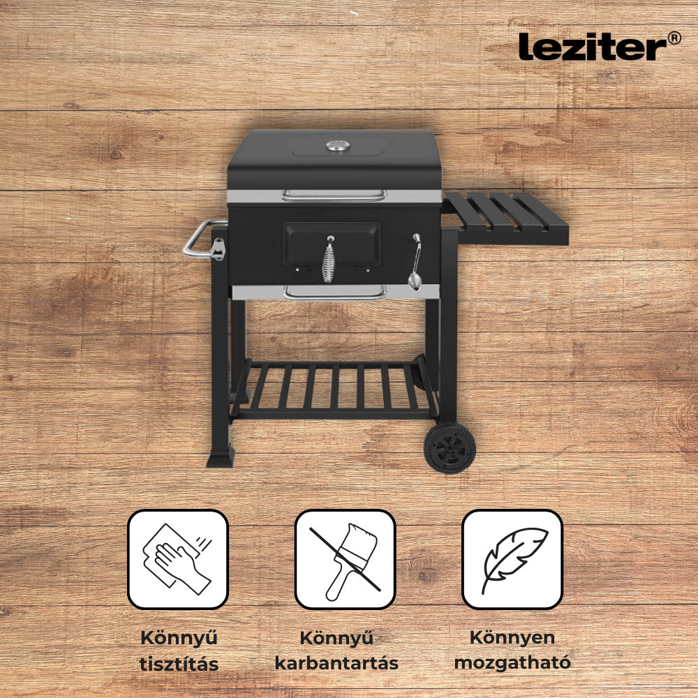 Leziter Grătar de grădină multifuncțional cu cărbune [3]