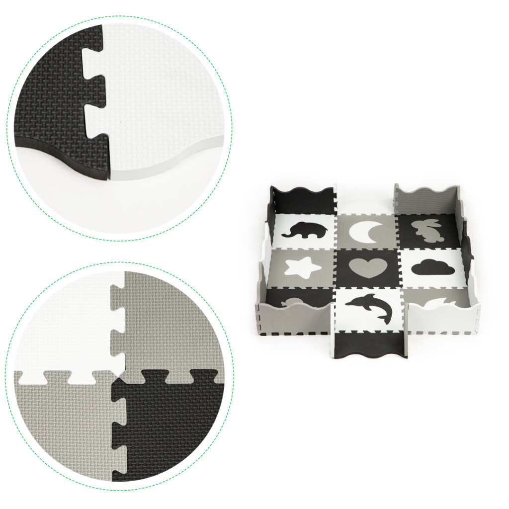 Homelux Covor puzzle din spumă cu gard 25 de piese [8]