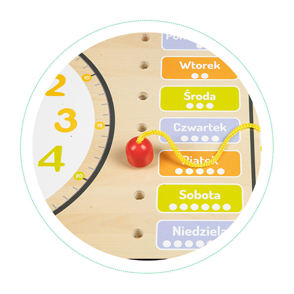 Homelux Tablă didactică interactivă din lemn cu calendar și ceas [5]