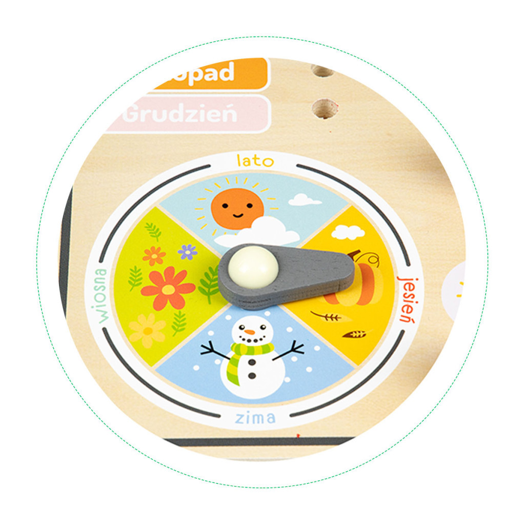 Homelux Tablă didactică interactivă din lemn cu calendar și ceas [7]