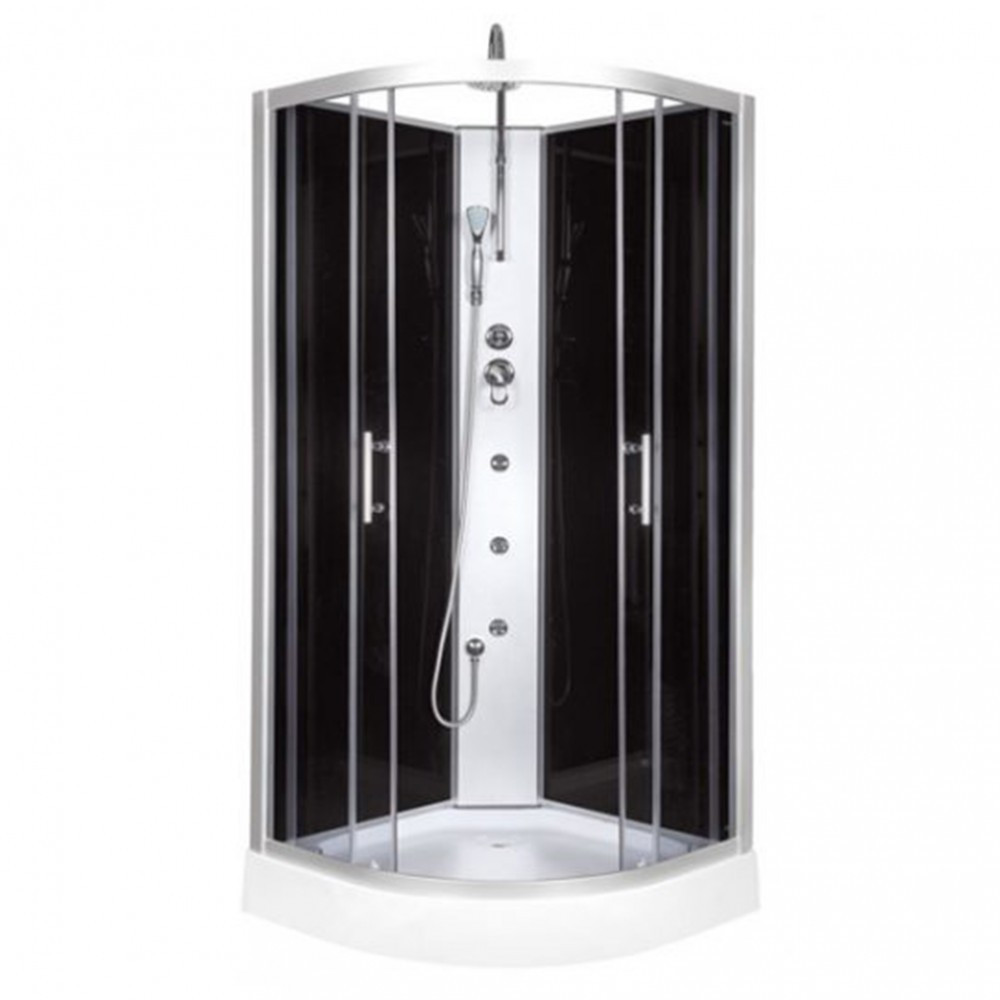 Cabină de duș cu hidromasaj - Kerra Cabină de duș cu hidromasaj curbată FARO 90x90 cm