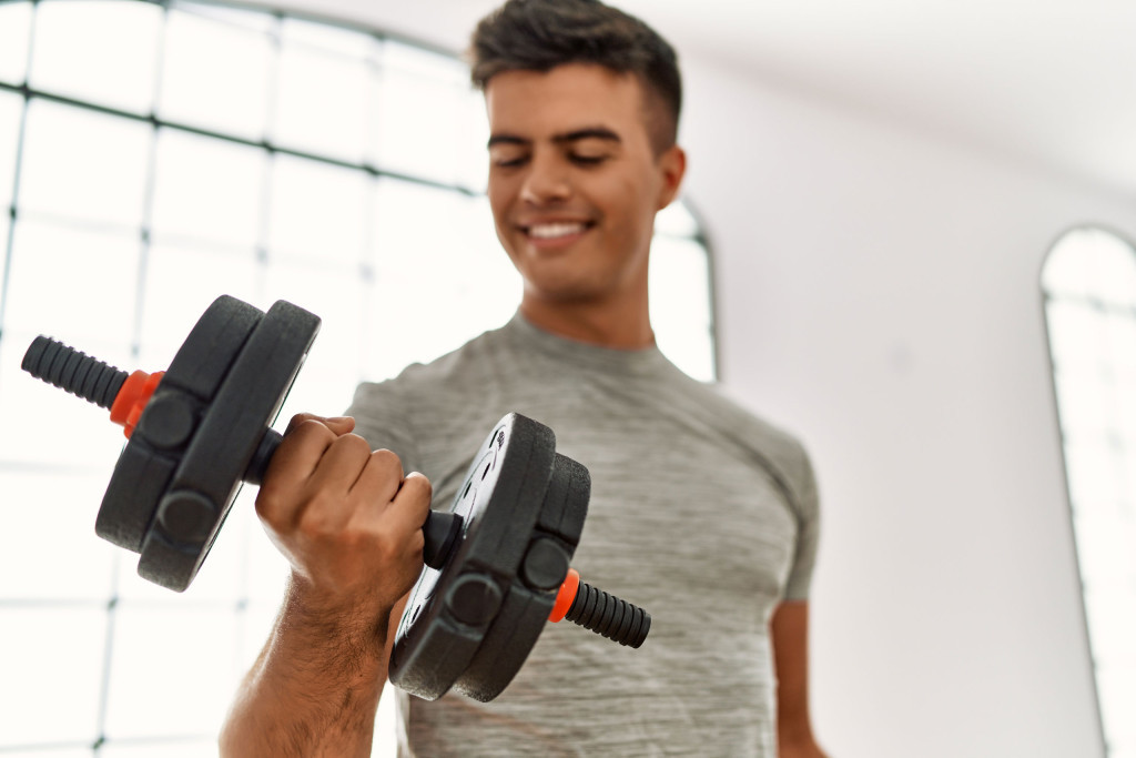 Homelux Haltere reglabile 2x20 kg set de haltere 40 kg bar [2]