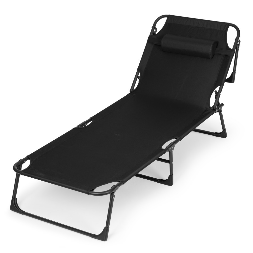 Homelux Patul de pescuit pliabil negru [1]