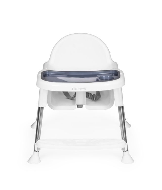 Homelux Scaun de hrănire 2 în 1 cu tavă și centuri alb [4]