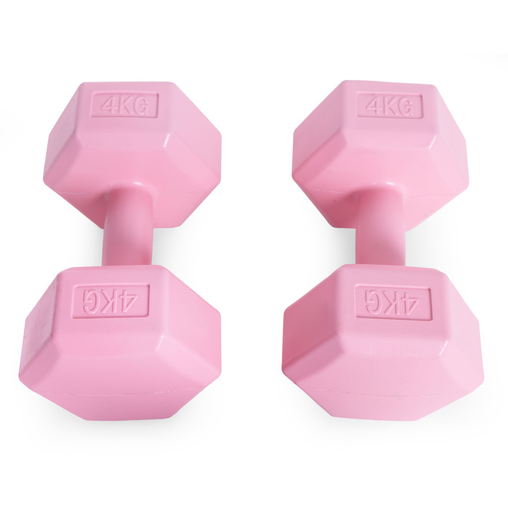 Homelux Hex barbell set 2x4 kg roz [2]