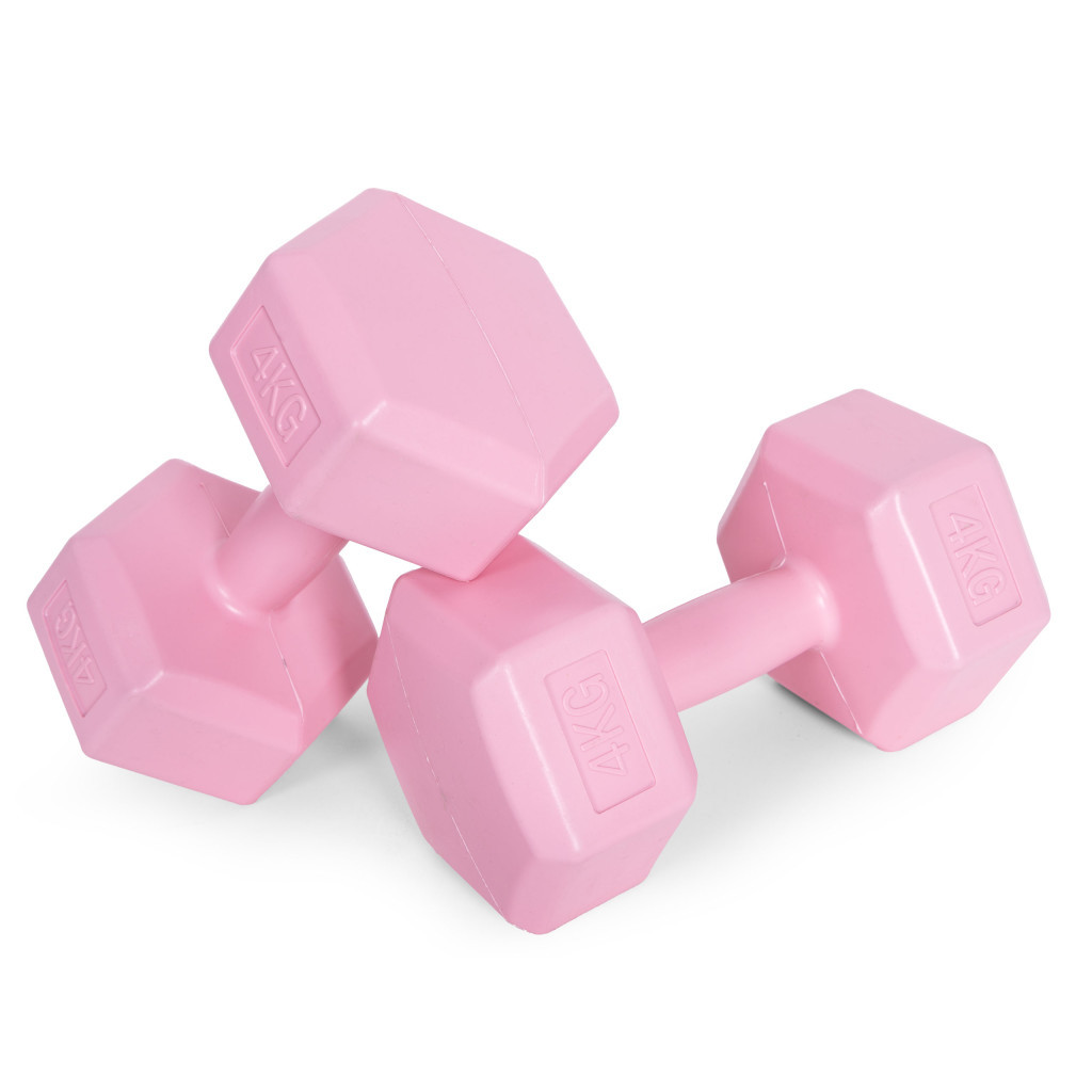 Homelux Hex barbell set 2x4 kg roz [3]