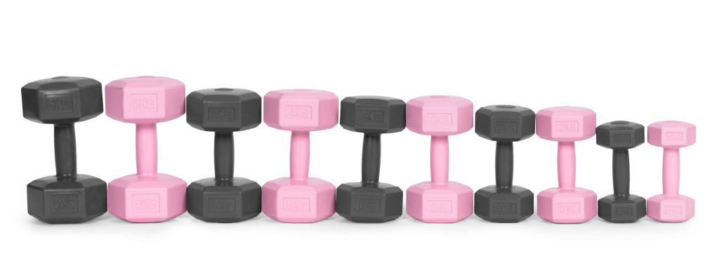 Homelux Hex barbell set 2x4 kg roz [8]