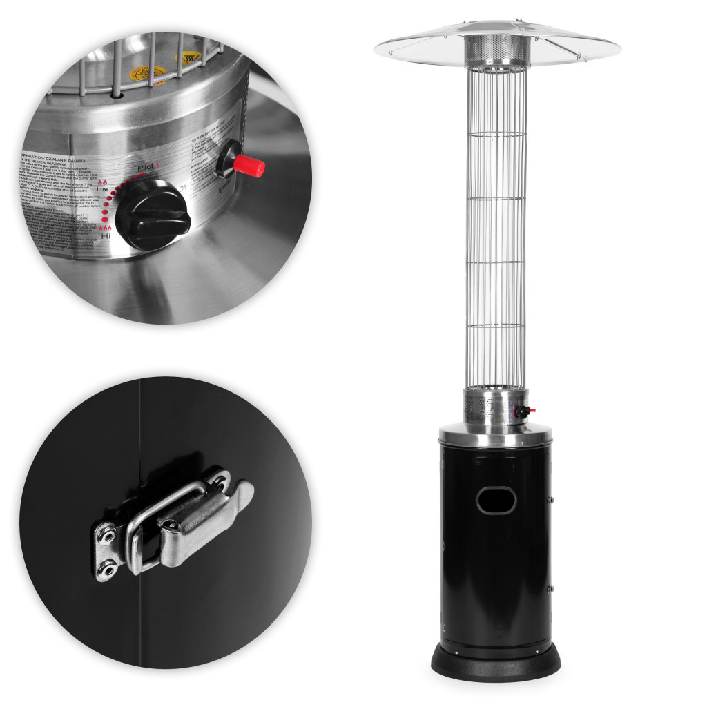 Homelux Încălzitor de terasă pe gaz cu capac de protecție 9 kW [5]