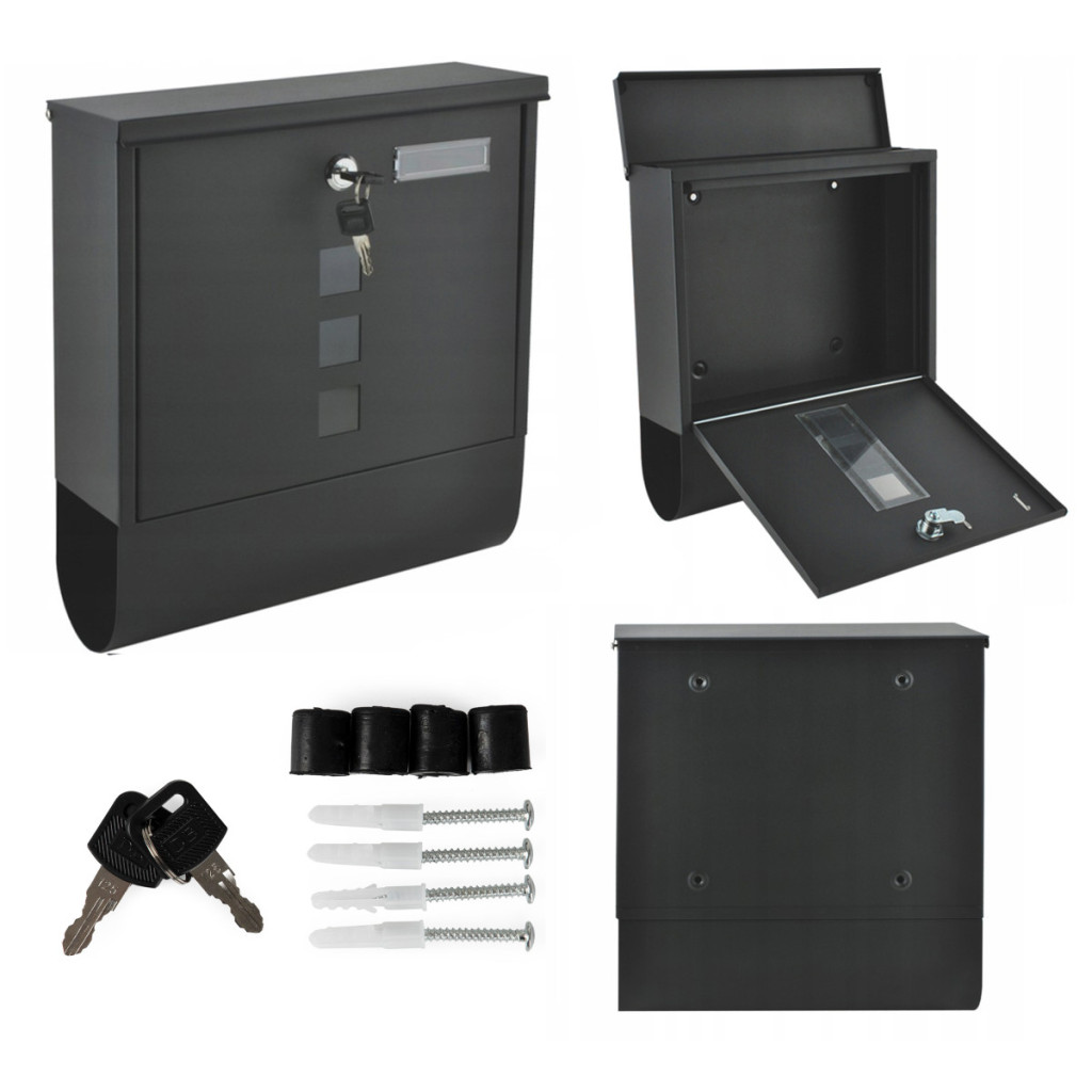 Cutie poștală - Homelux Deschidere cutie poștală din oțel pe ambele părți