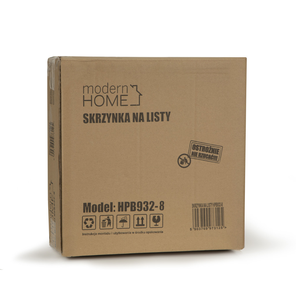 Homelux Cutie poștală din oțel galvanizat cu suport pentru ziare antracit [5]