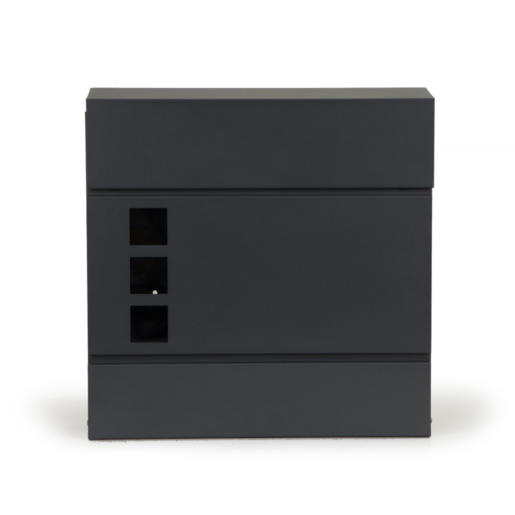 Homelux Cutie poștală din oțel galvanizat cu suport pentru ziare antracit [7]