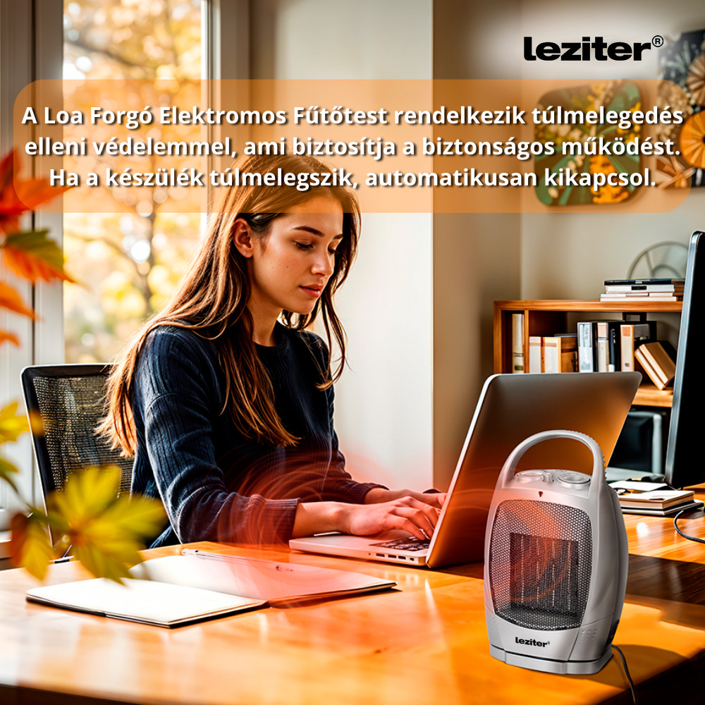 Leziter Încălzitor electric ceramic rotativ Loa 750W/1500W [4]