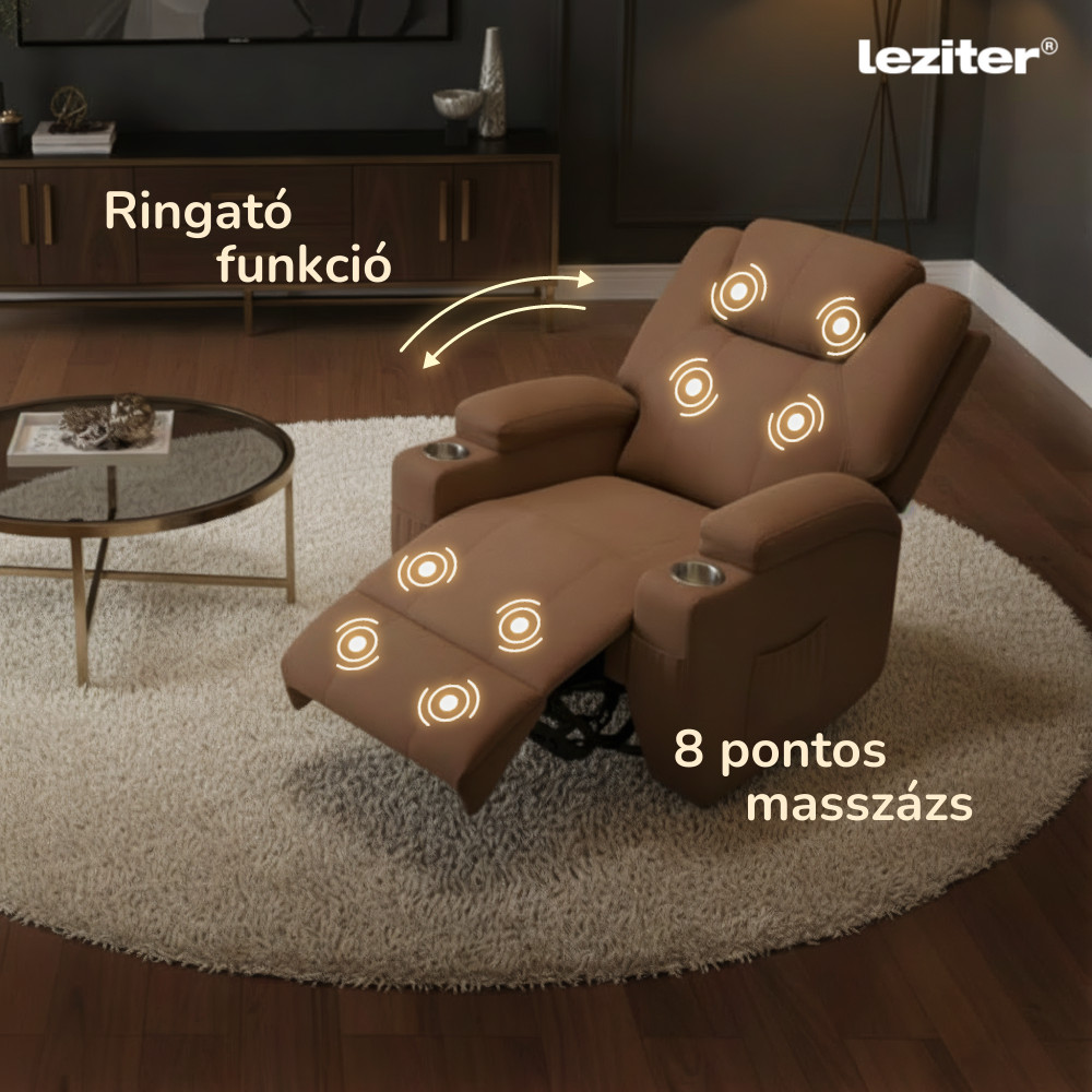 Leziter Scaun electric de masaj Relaxa balansoar și pivotant [3]
