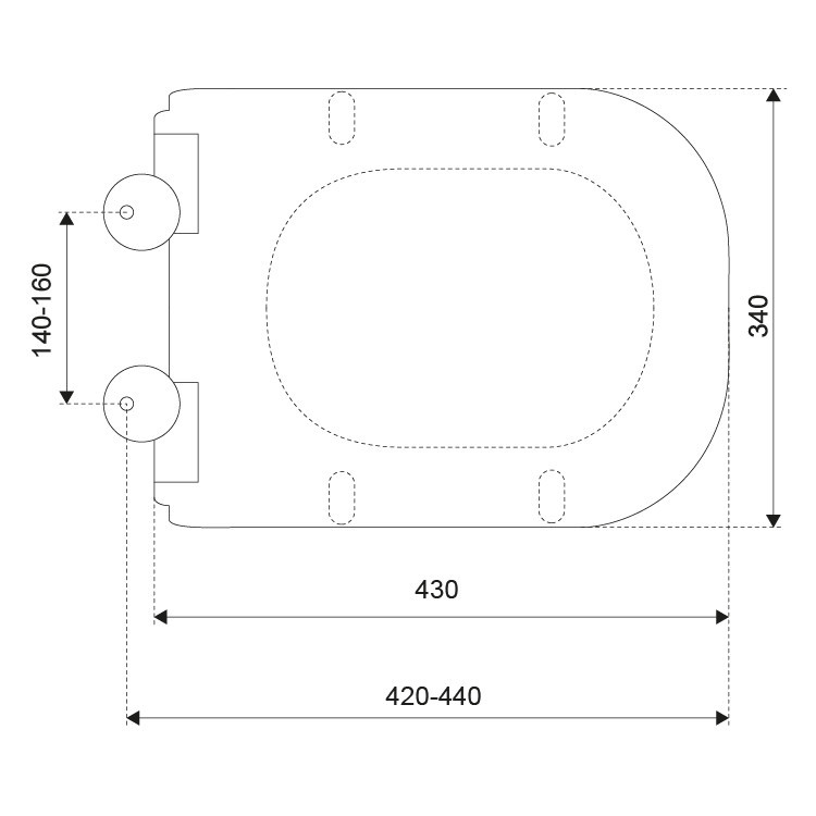 Kerra Scaun de toaletă cu închidere moale Kamet [1]