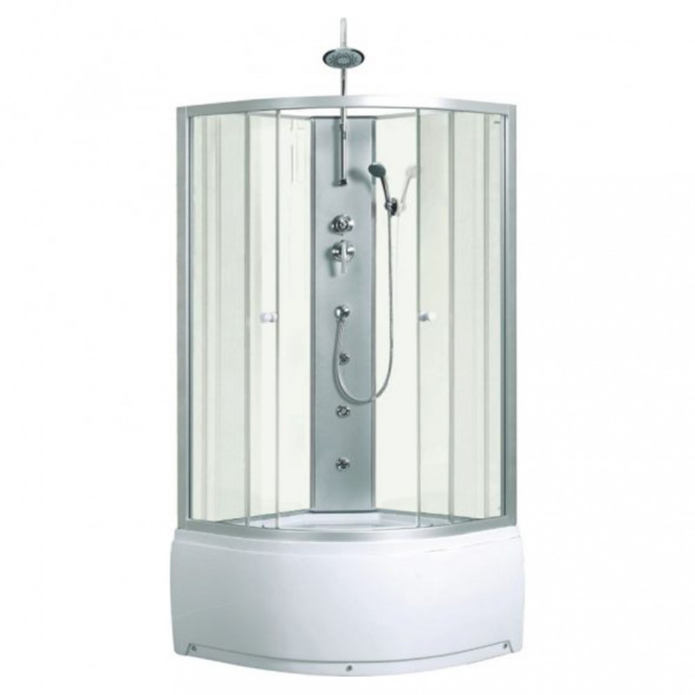 Cabină de duș cu hidromasaj - Kerra Cabină de duș cu hidromasaj Karolina WH 90x90 cm, cu tavă curbată adâncă