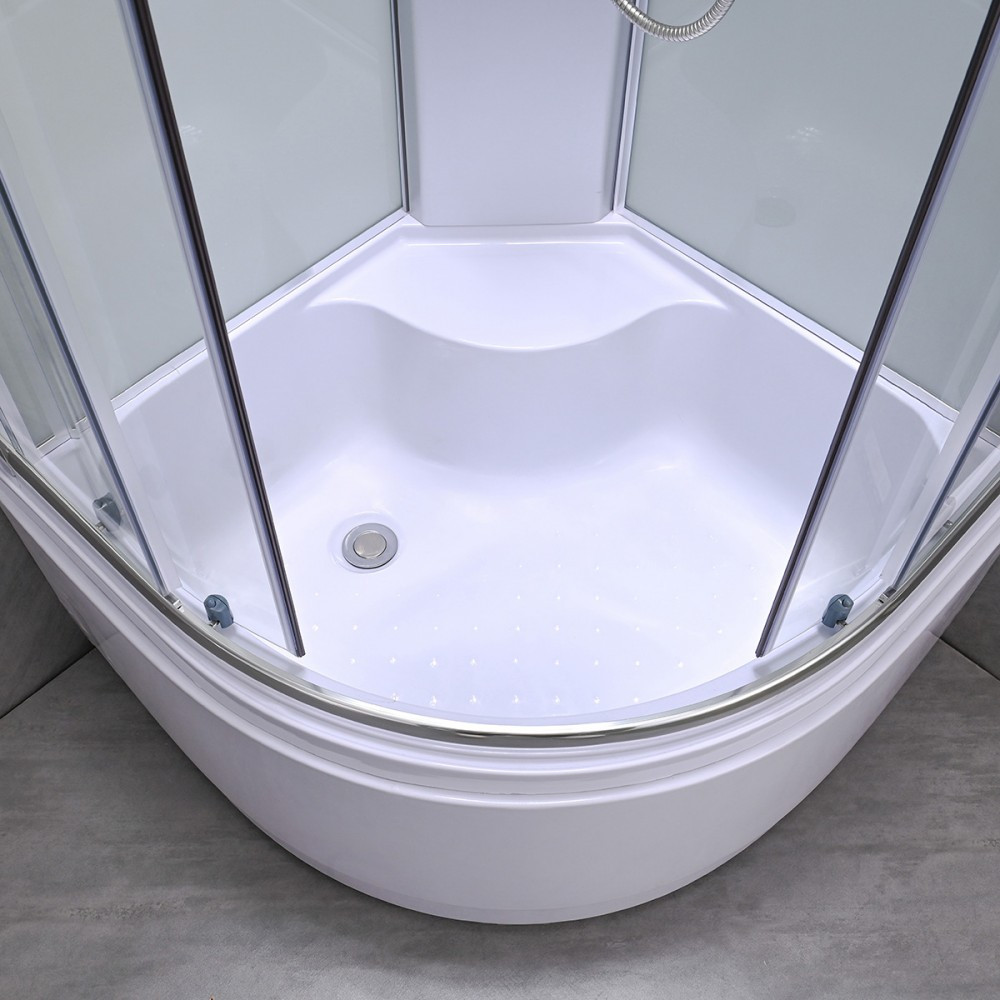 Leziter Cabină de duș Karolino 90 albă cu cadă adâncă [7]