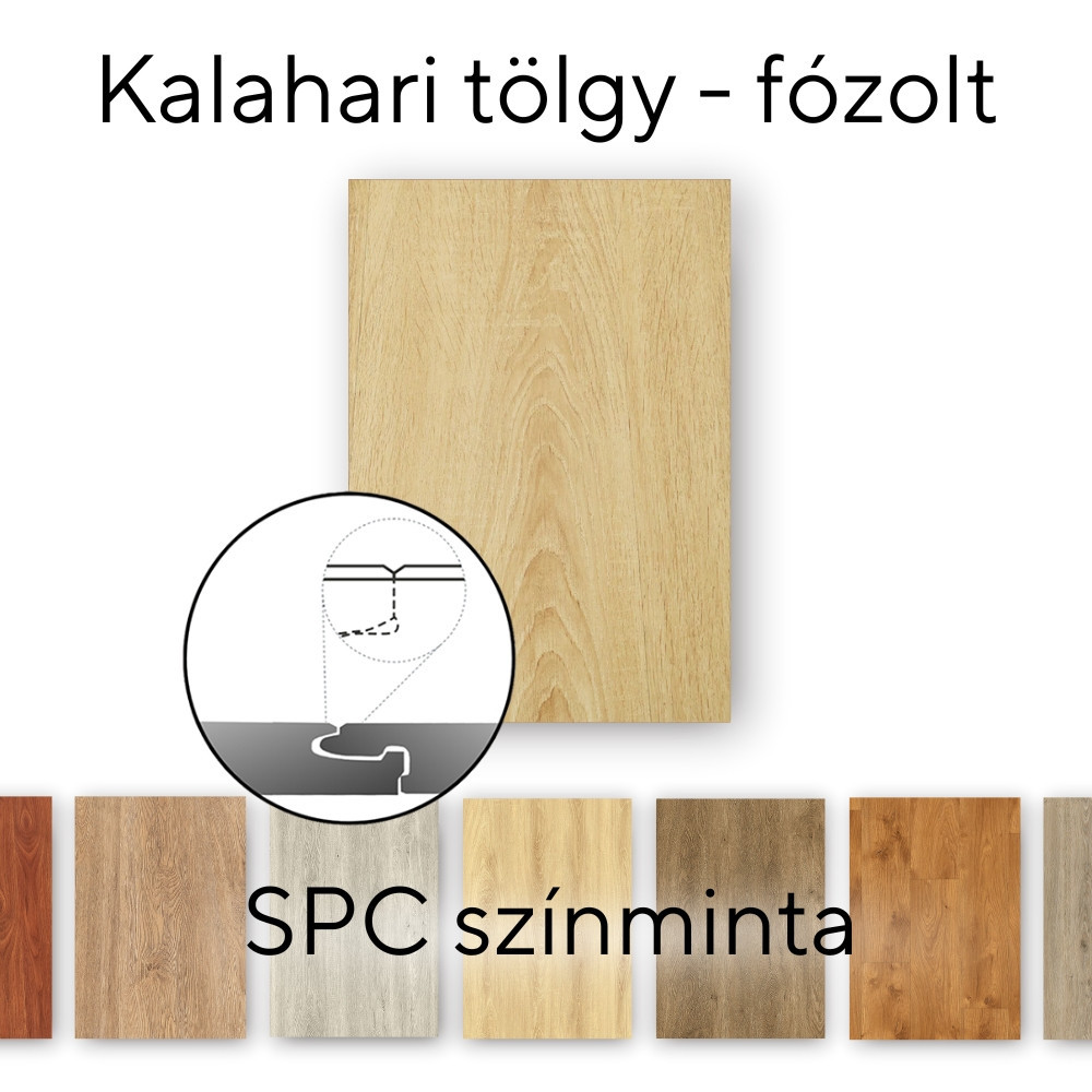 Pardoseală SPC - Leziter Pardoseală laminată Leziter Kalahari Oak, vinil SPC, mostră/bucată