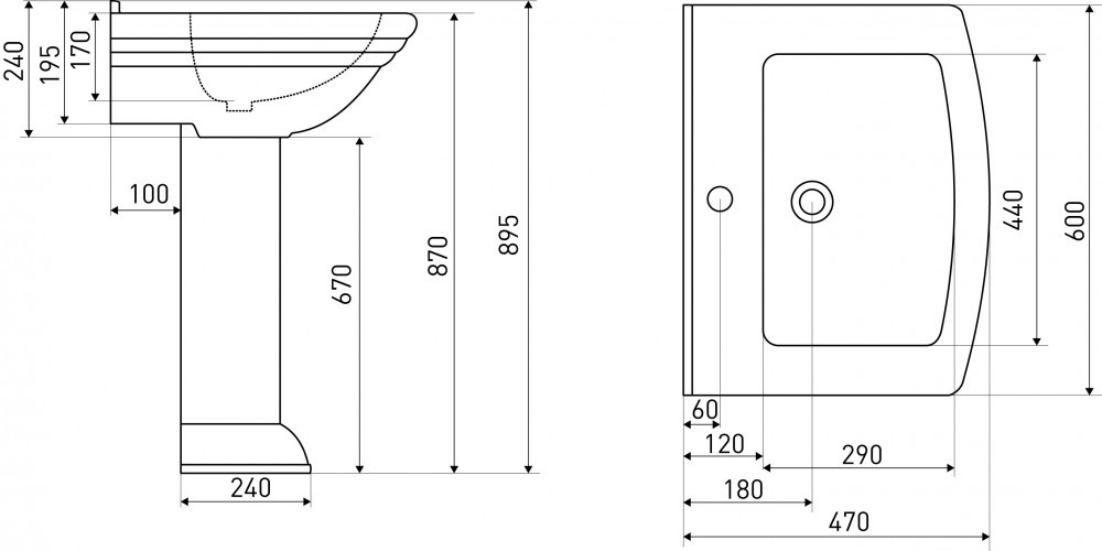 Kerra Lavoar ceramic Kleopatra 13, cu piedestal [1]