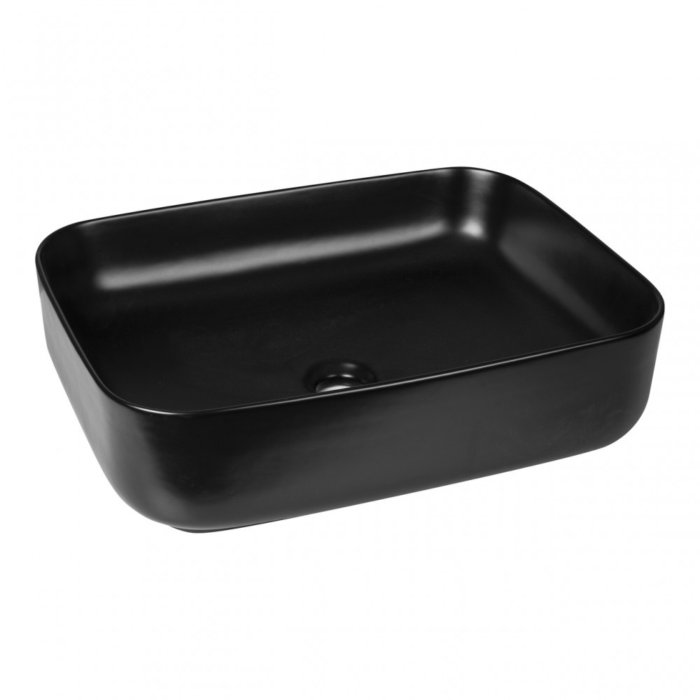 Lavoar încorporat - Kerra Lavoar cu design ceramic KR-384 BLM negru mat