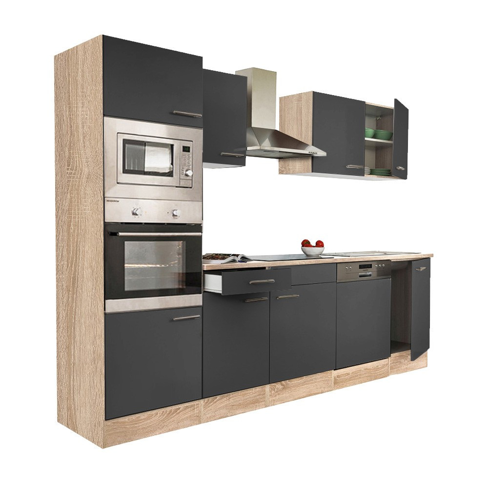 Mobilier bucătărie - Leziter Mobilier de bucătărie Yorki 280 cu cuptor și cuptor cu microunde