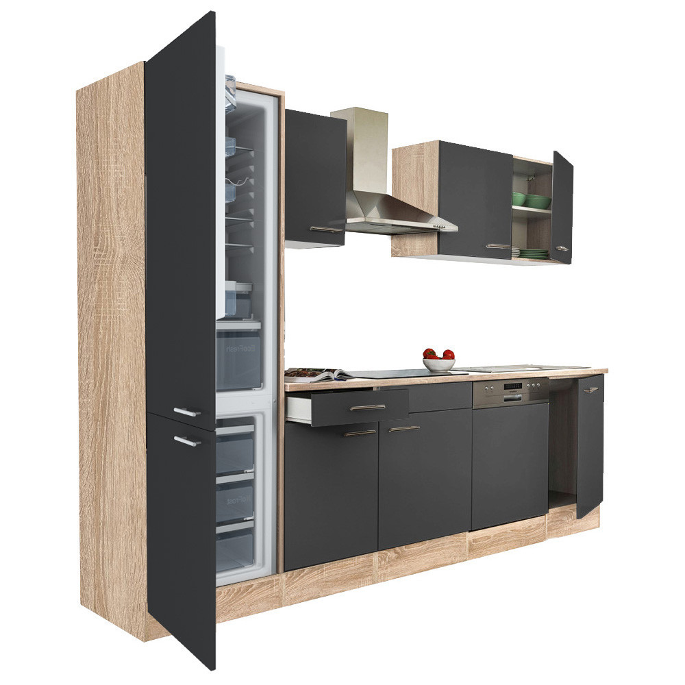 Bucătărie - Leziter Mobilă de bucătărie Yorki 280 cu congelator inferior și frigider