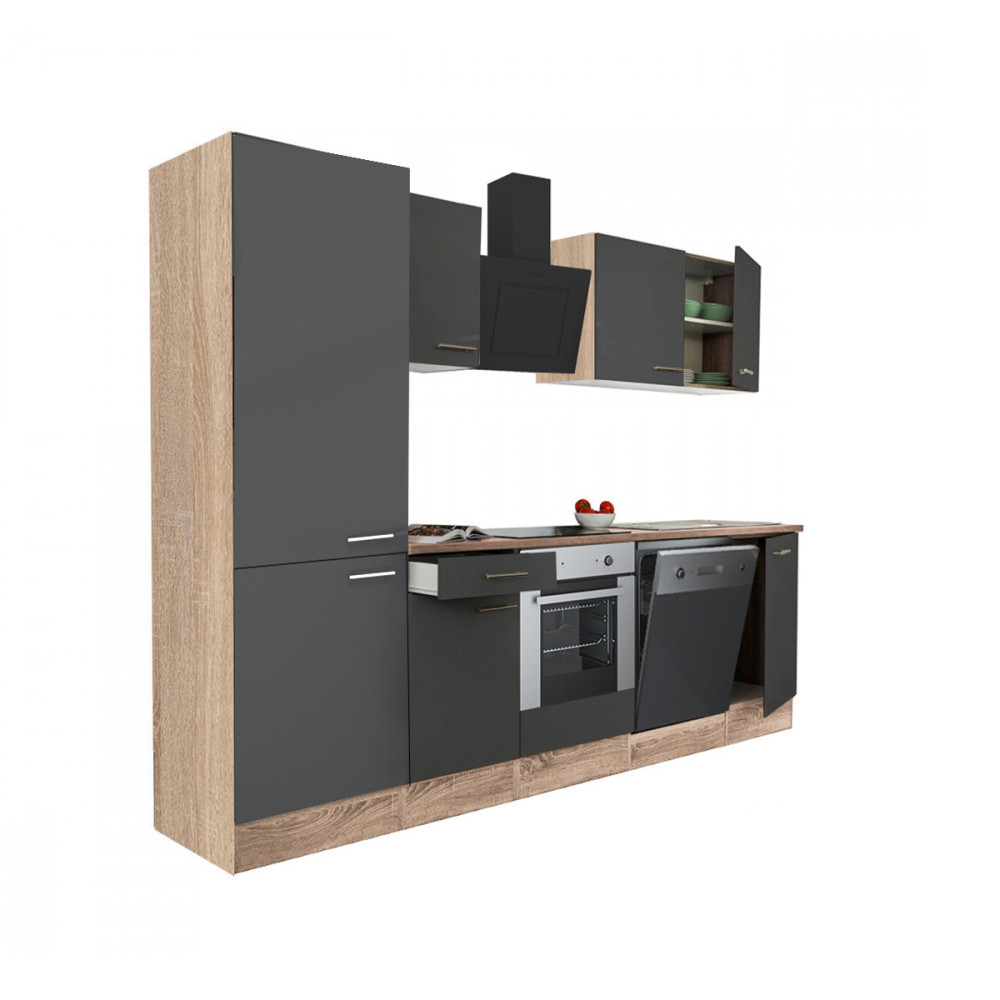 Bucătărie - Leziter Mobilă de bucătărie Yorki 280 cu cuptor inferior și rafturi